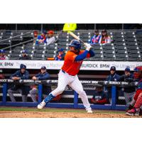 Syracuse Mets catcher Ben Rortvedt at bat