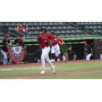 Hickory Crawdads outfielder Braylin Morel heads home