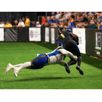 Minnesota Monsters linebacker Dorian Best makes a tackle