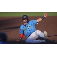 Everett AquaSox' Austin St. Laurent in action