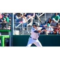 Luke Stevenson at bat for the Everett AquaSox