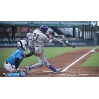 Antonio Jimenez of the St. Lucie Mets connects for a double