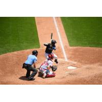 Miguel Palma of the Somerset Patriots at bat