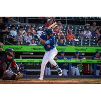 Christopher Morel at bat for the Syracuse Mets