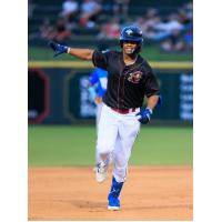 Roni Cabrera of the Columbia Fireflies in Capital City Bombers uniform