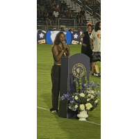 Crystal Dunn is honored by the North Carolina Courage