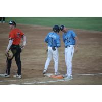 Tanner Recchio of the St. Cloud Rox at first