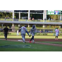 Syracuse Mets shortstop Ronny Mauricio rounds the bases