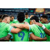 Seattle Sounders FC huddle