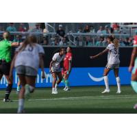 Angel City Football Club forward Taylor Suarez