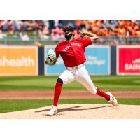 Worcester Red Sox pitcher Raymond Burgos