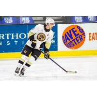 Forward Max Cullen with the Muskegon Lumberjacks