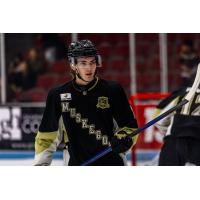 Forward Max Cullen with the Muskegon Lumberjacks