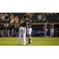 Hickory Crawdads' JD McReynolds and Noah Franklin on game night