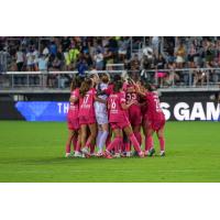 North Carolina Courage celebrate a win over the Washington Spirit