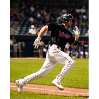 Jason Delay of the Worcester Red Sox racing on the base paths