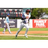 Fargo-Moorhead RedHawks outfielder Jesus Lujano heads home