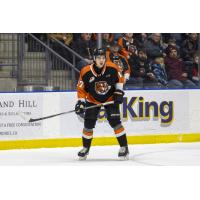 Forward Carter Cunningham with the Medicine Hat Tigers