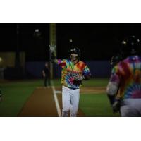 Andrew Fischer of the Biloxi Shuckers arrives home