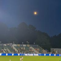 A full moon over the North Carolina Courage vs. Angel City FC