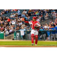 Winnipeg Goldeyes catcher Kevin García