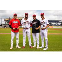 Richmond Flying Squirrels award winners Tyler Vogel, Sabin Ceballos, Jack Payton and Mitch White