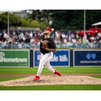 Tanner Houck pitching for the Worcester Red Sox