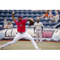 Pensacola Blue Wahoos pitcher Eliazar Dishmey