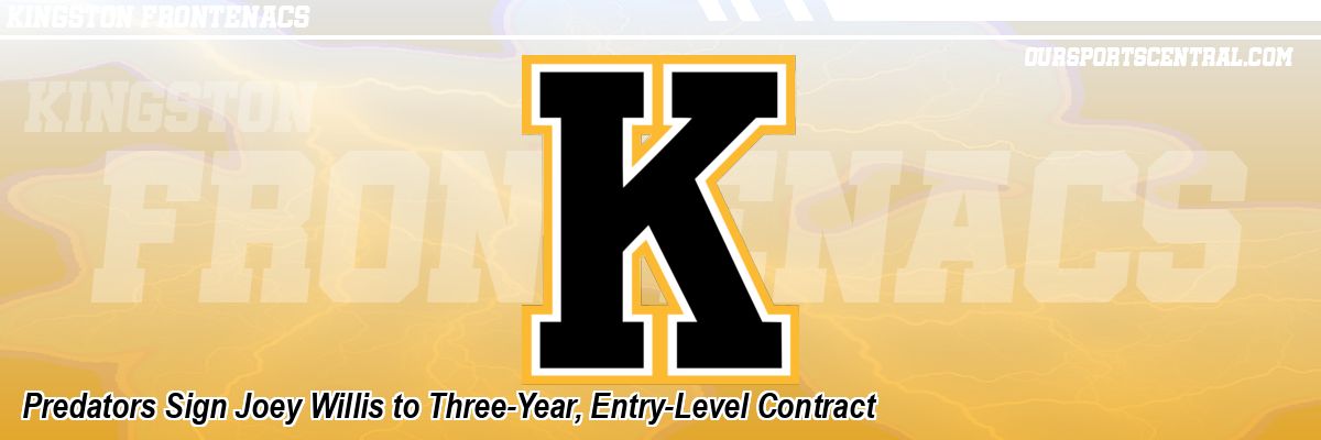 Predators Sign Joey Willis to Three-Year, Entry-Level Contract
