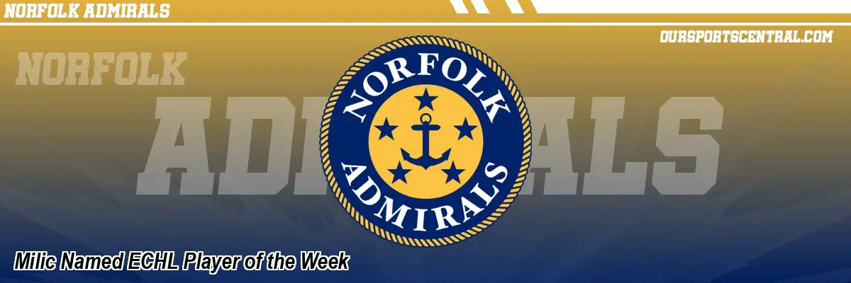 Milic Named ECHL Player of the Week