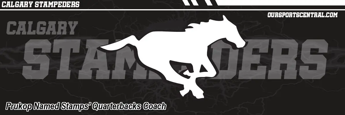 Prukop Named Stamps' Quarterbacks Coach