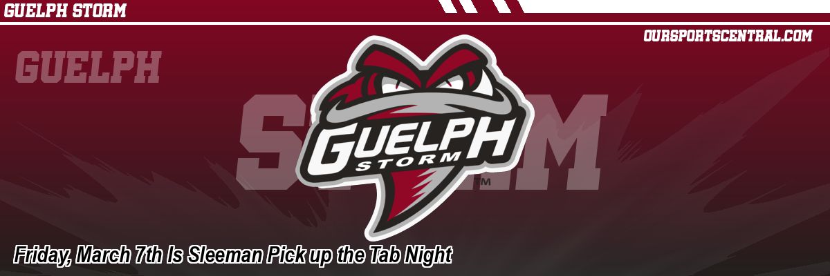 Friday, March 7th Is Sleeman Pick up the Tab Night