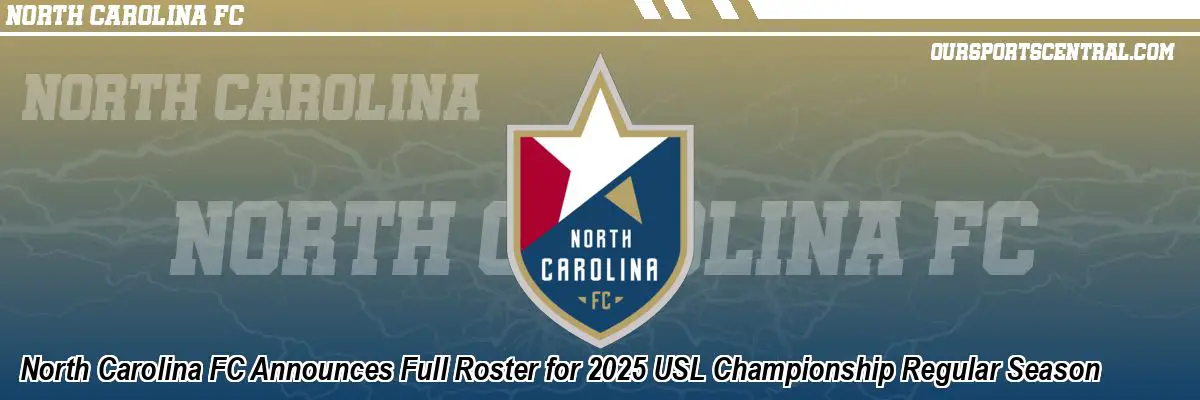 North Carolina FC Announces Full Roster for 2025 USL Championship Regular Season