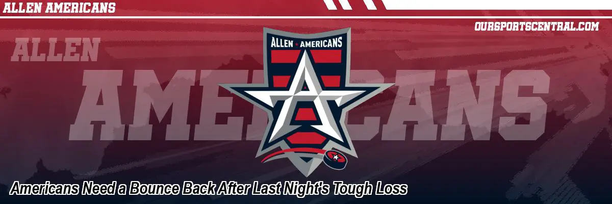 Americans Need a Bounce Back After Last Night's Tough Loss