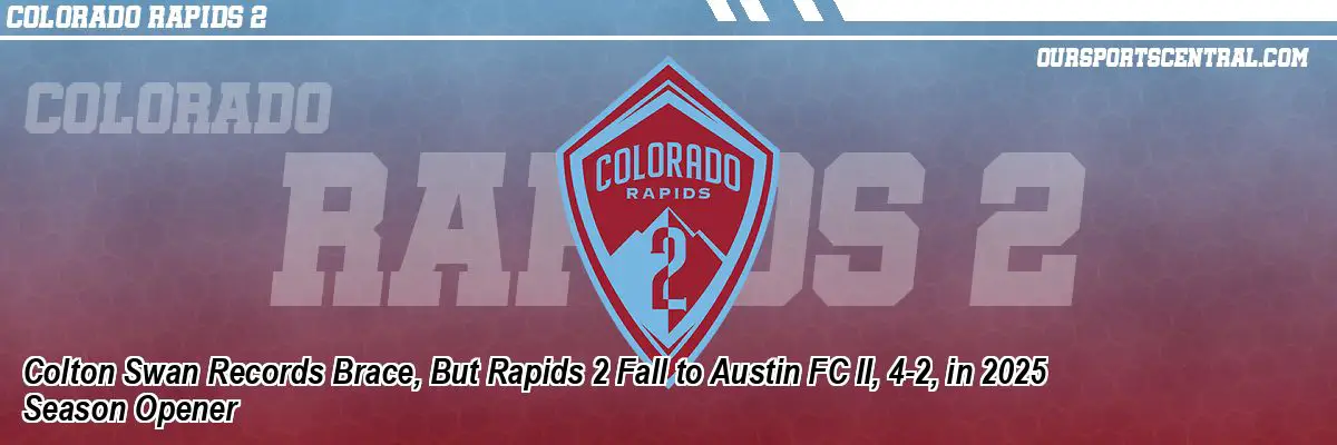 Colton Swan Records Brace, But Rapids 2 Fall to Austin FC II, 4-2, in 2025 Season Opener