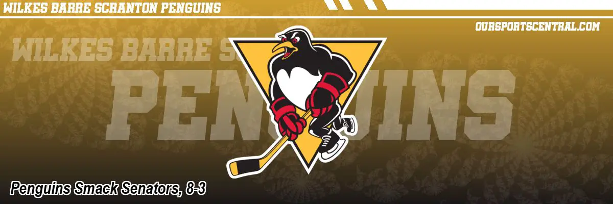 Penguins Smack Senators, 8-3