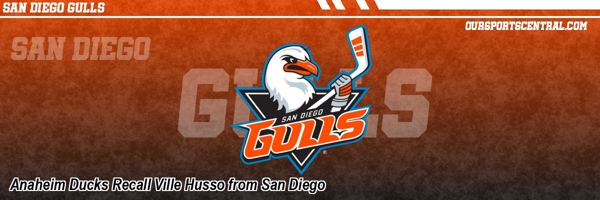 Anaheim Ducks Recall Ville Husso from San Diego