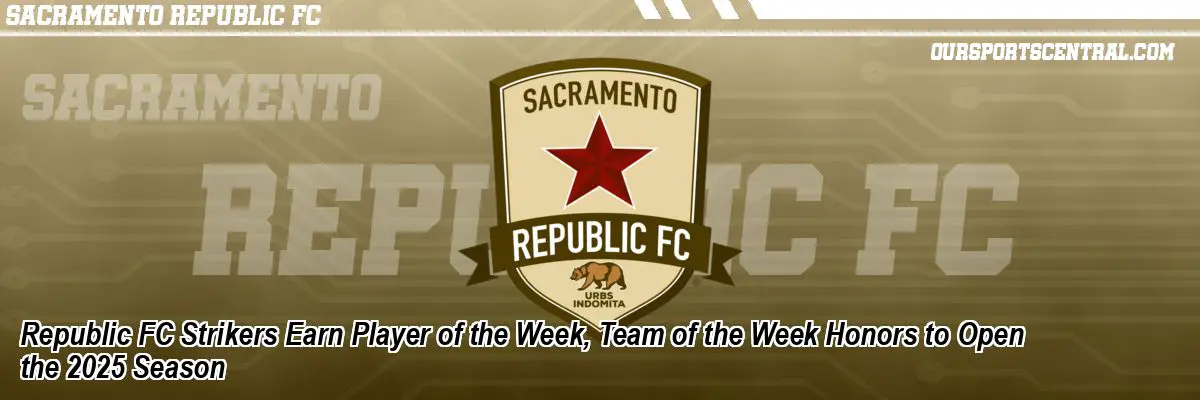 Republic FC Strikers Earn Player of the Week, Team of the Week Honors to Open the 2025 Season