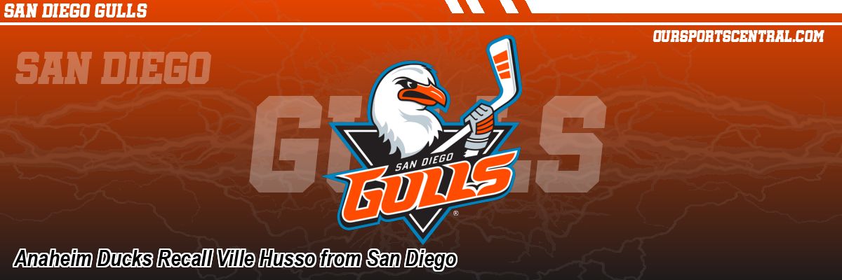 Anaheim Ducks Recall Ville Husso from San Diego