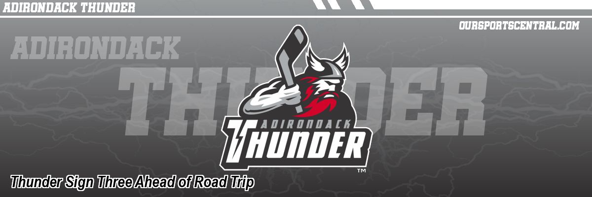Thunder Sign Three Ahead of Road Trip