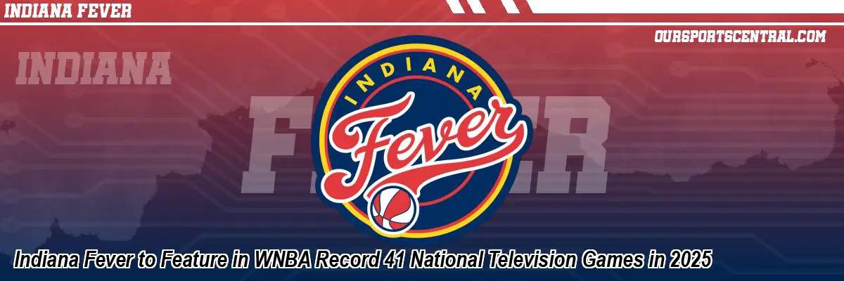 Indiana Fever to Feature in WNBA Record 41 National Television Games in 2025
