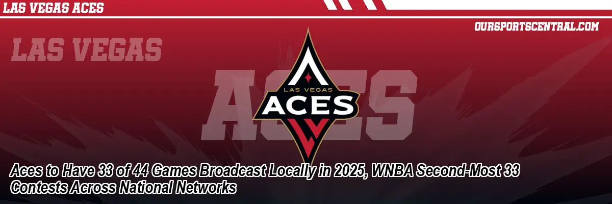 Aces to Have 33 of 44 Games Broadcast Locally in 2025, WNBA Second-Most 33 Contests Across National Networks