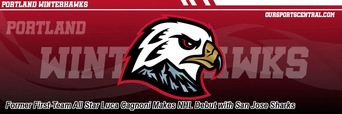 Former First-Team All Star Luca Cagnoni Makes NHL Debut with San Jose Sharks