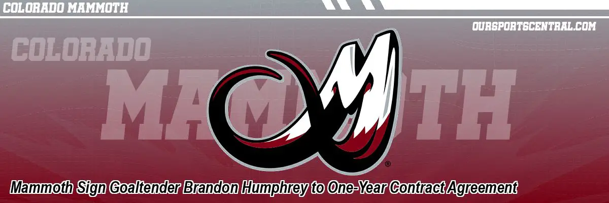 Mammoth Sign Goaltender Brandon Humphrey to One-Year Contract Agreement