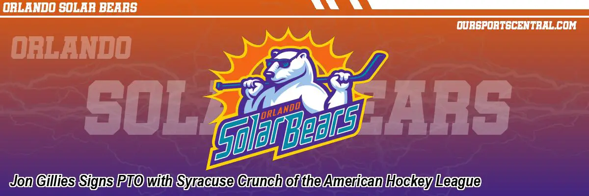 Jon Gillies Signs PTO with Syracuse Crunch of the American Hockey League
