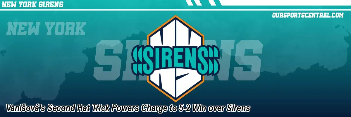 Vanišová's Second Hat Trick Powers Charge to 5-2 Win over Sirens