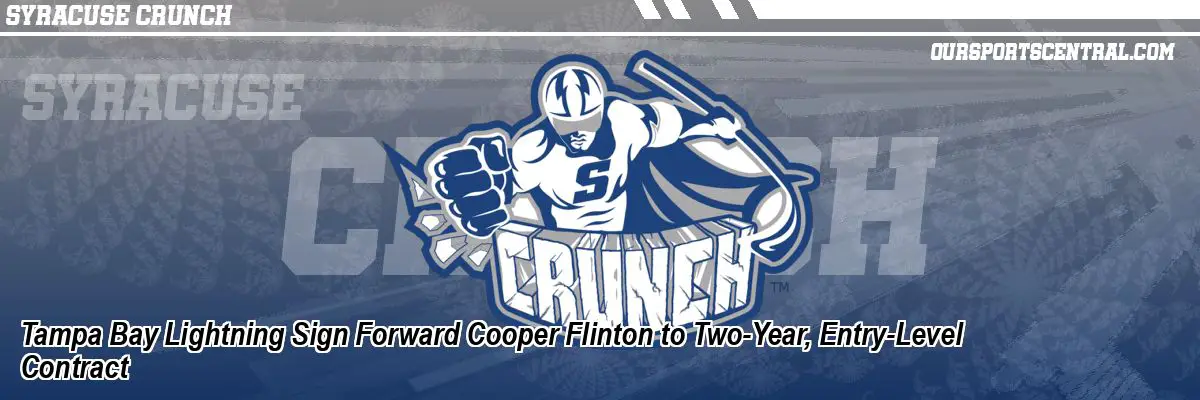 Tampa Bay Lightning Sign Forward Cooper Flinton to Two-Year, Entry-Level Contract