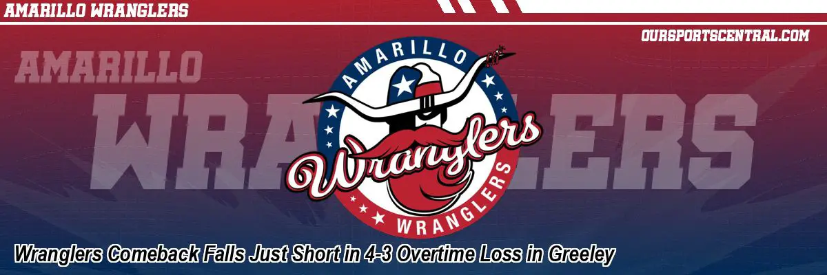Wranglers Comeback Falls Just Short in 4-3 Overtime Loss in Greeley