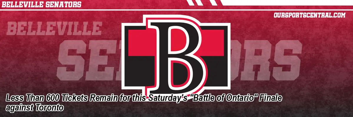 Less Than 600 Tickets Remain for this Saturday's 