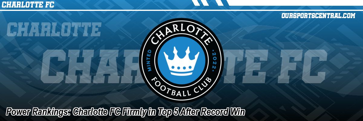 Power Rankings: Charlotte FC Firmly in Top 5 After Record Win